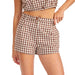 Sadie & Sage Mustang Brown Gingham Shorts WOMEN - Clothing - Shorts Sadie & Sage