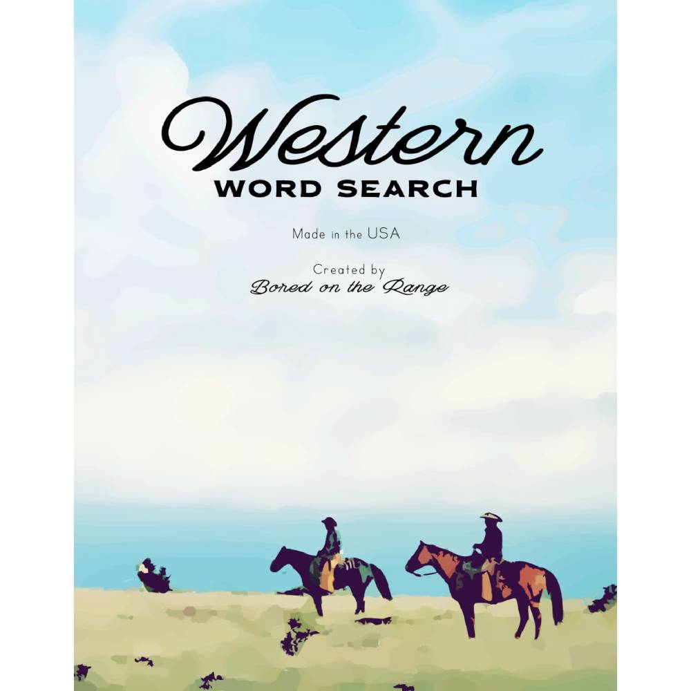 Western Word Search HOME & GIFTS - Books Bored on the Range