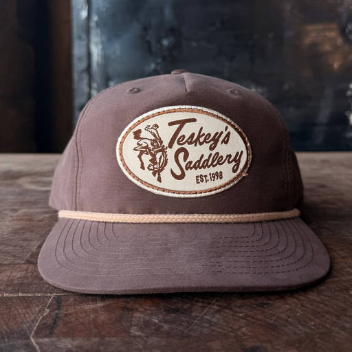 Teskey's Saddlery Retro Rope Cap - Dark Mocha/Khaki TESKEY'S GEAR - Baseball Caps Teskey's