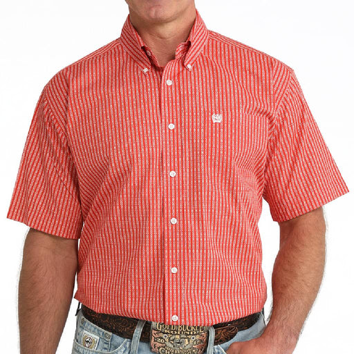 Cinch Men's Geo Red Button Down Shirt MEN - Clothing - Shirts - Short Sleeve Cinch