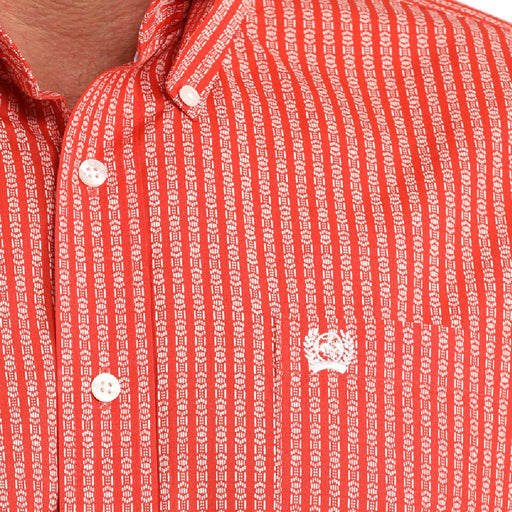 Cinch Men's Geo Red Button Down Shirt MEN - Clothing - Shirts - Short Sleeve Cinch