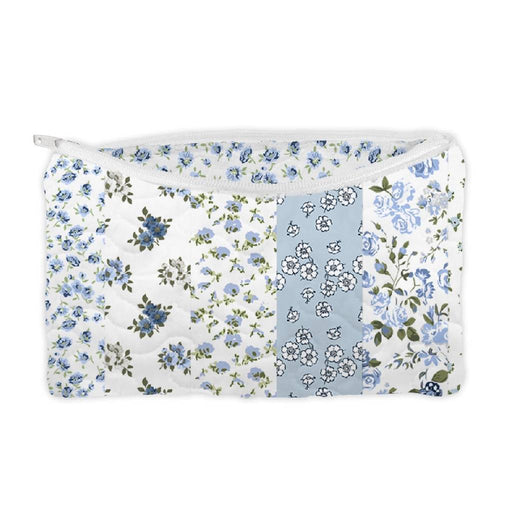 Paige Patchwork Blue Stripe Small Makeup Bag ACCESSORIES - Luggage & Travel - Cosmetic Bags Ida Mae Home