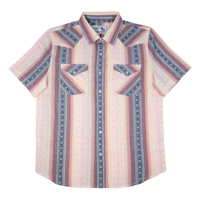 Panhandle Slim Men's Stripe Print Pearl Snap Western Shirt