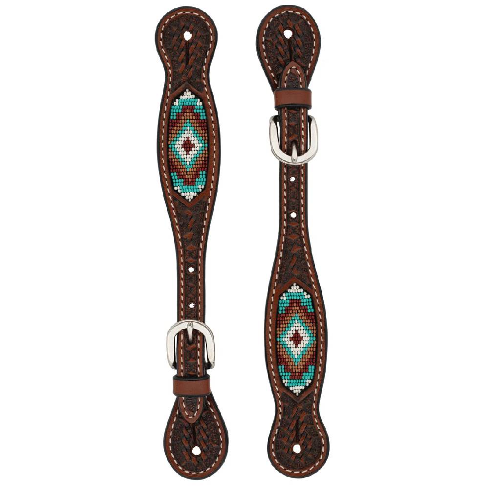 Weaver Ladies' Beaded Spur Straps Tack - Spur Straps Weaver