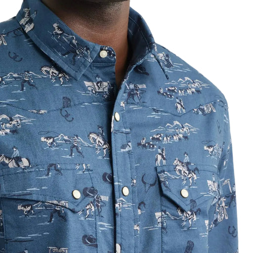 Pendleton Men's Laramie Cowboy Western Blue Snap Shirt MEN - Clothing - Shirts - Short Sleeve Pendleton
