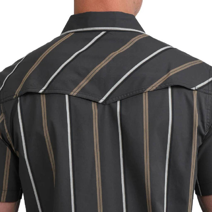 Cinch Men's Stripe Camp Black Snap Shirt