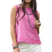 Cruel Denim Women's Raw Hem Pink Tank WOMEN - Clothing - Tops - Sleeveless Cruel Denim