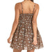 Rock & Roll Women's Floral Print Brown Mini Dress WOMEN - Clothing - Dresses Panhandle