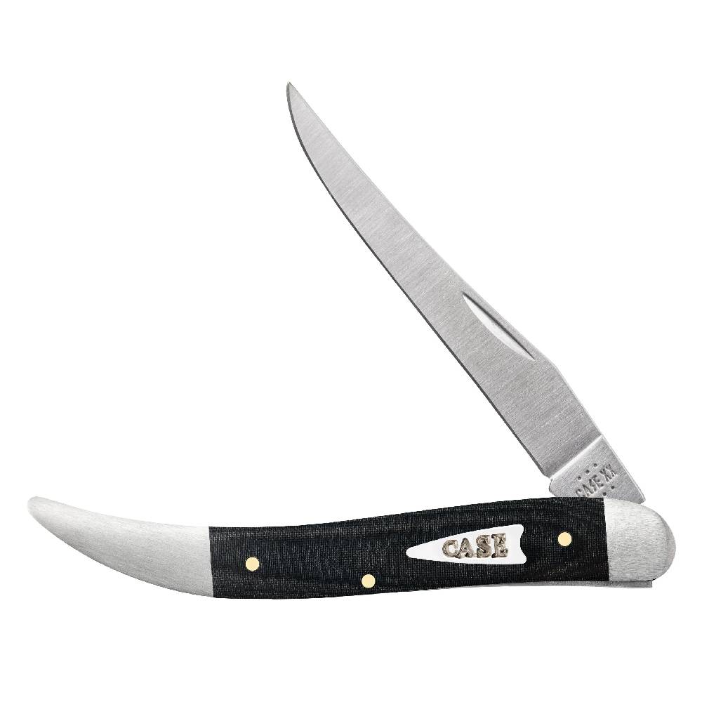 Case Smooth Black Micarta® Medium Texas Toothpick Knives WR CASE   