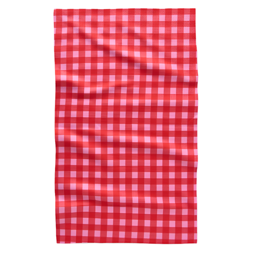 "Cherry Gingham" Tea Towel