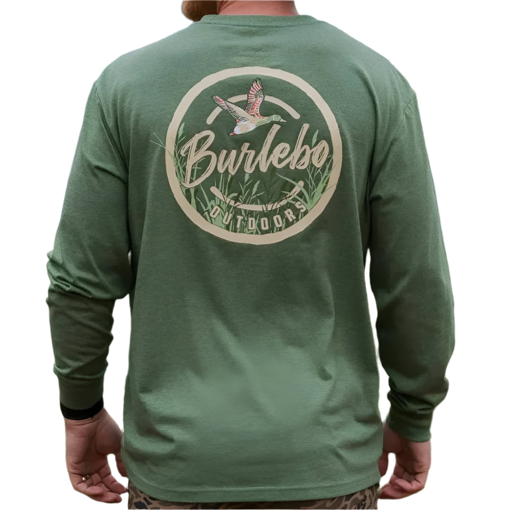 Burlebo Outdoors Circle Shirt - Heather Olive MEN - Clothing - Shirts - Long Sleeve Burlebo