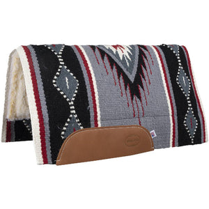 Mustang Del Rio Saddle Pad with Fleece Bottom Tack - Saddle Pads Mustang Red/Grey