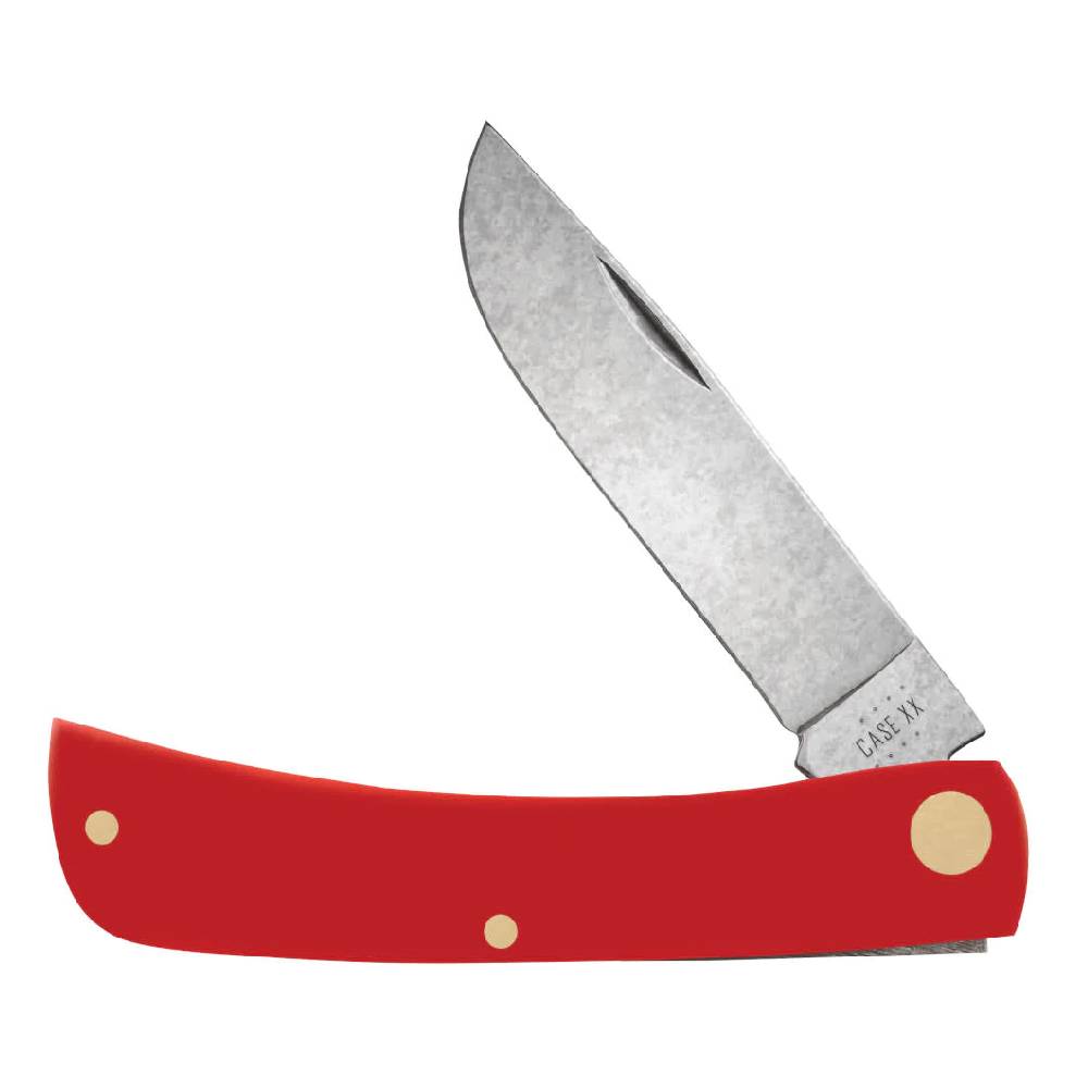 Case Sod Buster Jr. - American Workman CS - Smooth Red Synthetic Knives WR CASE   