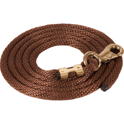 Teskey's Poly Lead Rope With Bull Snap Tack - Halters & Leads Teskey's Brown