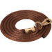 Teskey's Poly Lead Rope With Bull Snap Tack - Halters & Leads Teskey's Brown