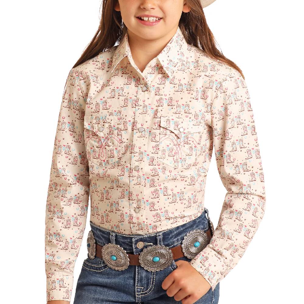 Panhandle Slim Girl's Western Boots Shirt KIDS - Girls - Clothing - Tops - Long Sleeve Tops Panhandle