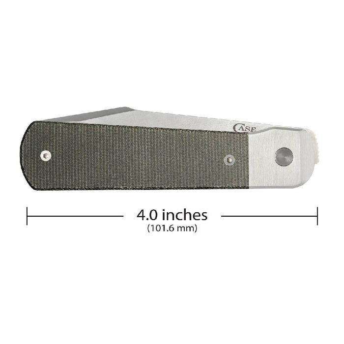 Case Longhouse Smooth OD Green Canvas Micarta Knives W.R. Case   