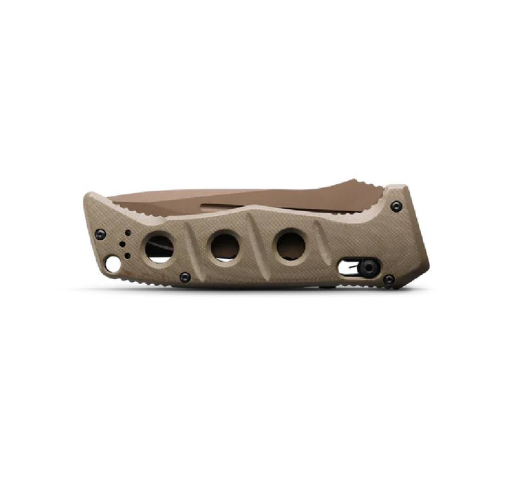 Benchmade Auto Adamas OD Green G10 Half-Serrated Knives Benchmade   