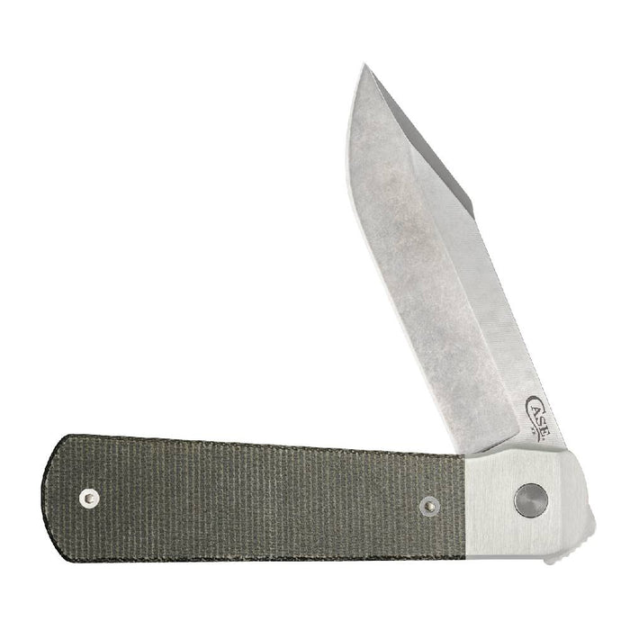 Case Longhouse Smooth OD Green Canvas Micarta Knives W.R. Case   