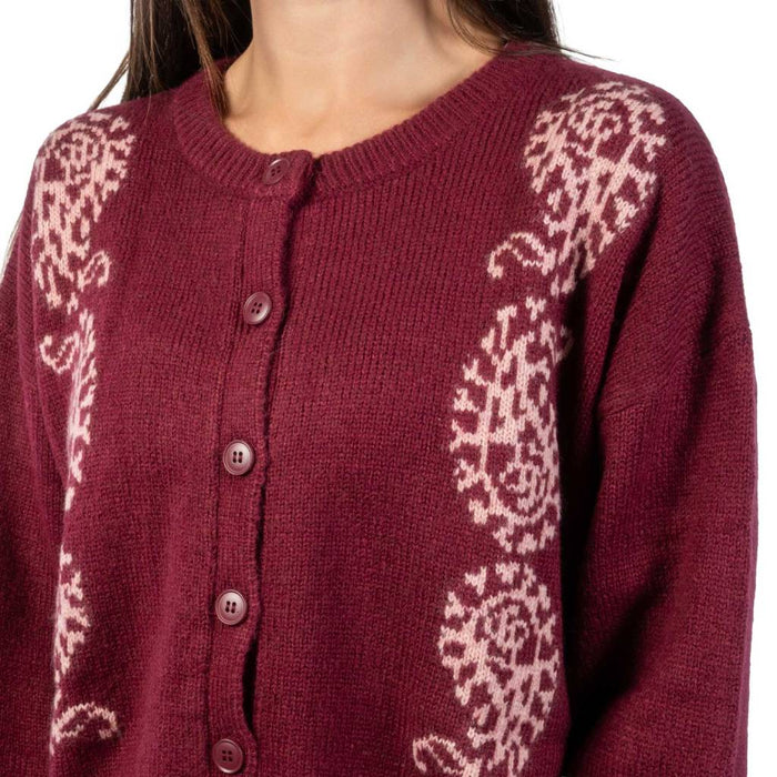 Sandy Crop Plum Cardigan