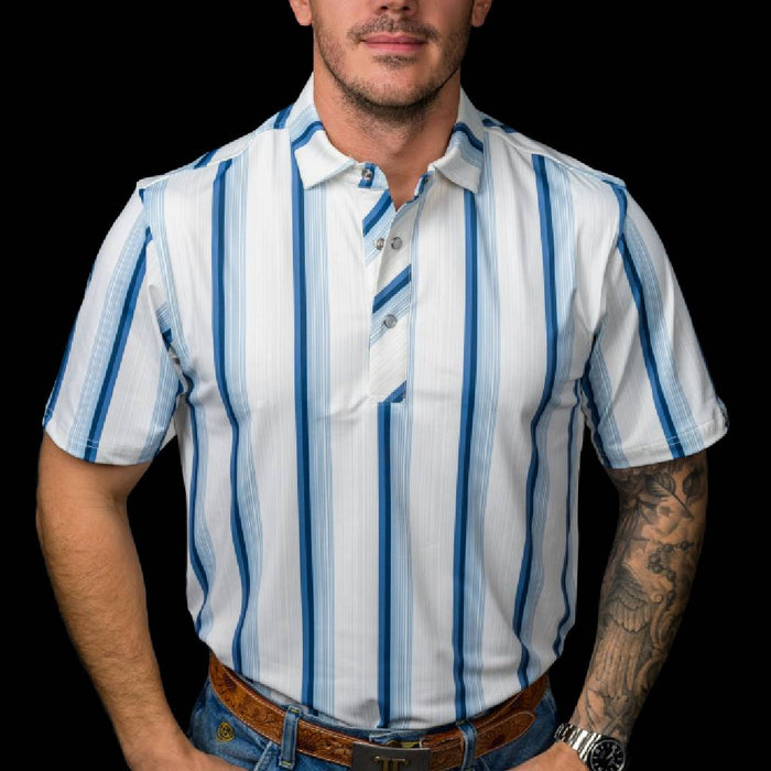 Ferrell Brand The Tristan Blue Polo Shirt