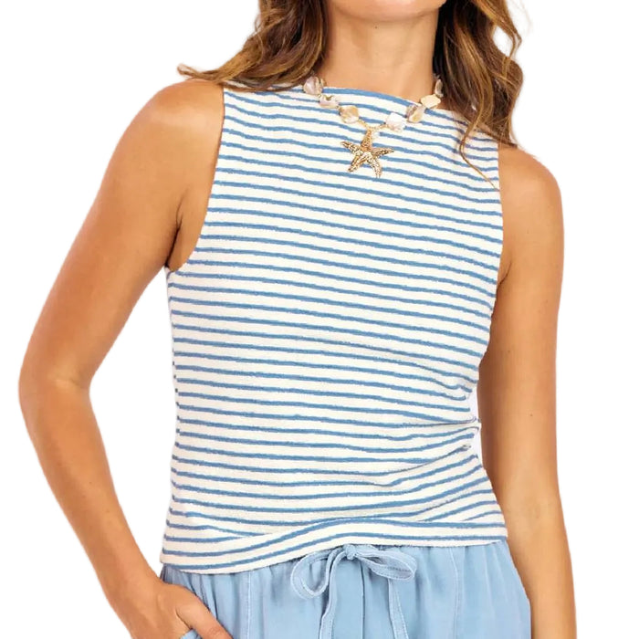 Sage The Label Baby Bud Blue Stripe Tank WOMEN - Clothing - Tops - Sleeveless Sage The Label