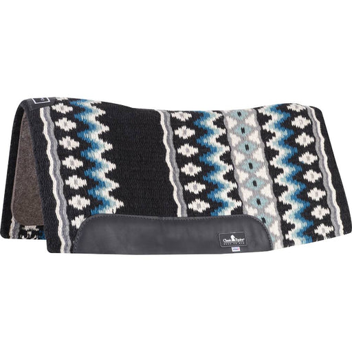 Classic Equine Contour Wool Top Felt Pad - 32"x34" Tack - Saddle Pads Classic Equine Black/Seafoam 1/2"