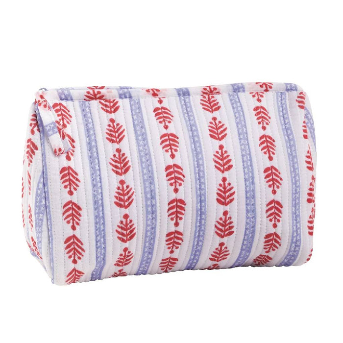 Americana Block Print Case - White ACCESSORIES - Luggage & Travel - Cosmetic Bags Mud Pie