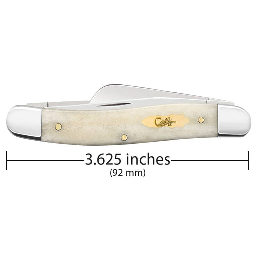 Case Medium Stockman - Natural Bone - Brass Case Bomb Shield Knives W.R. Case