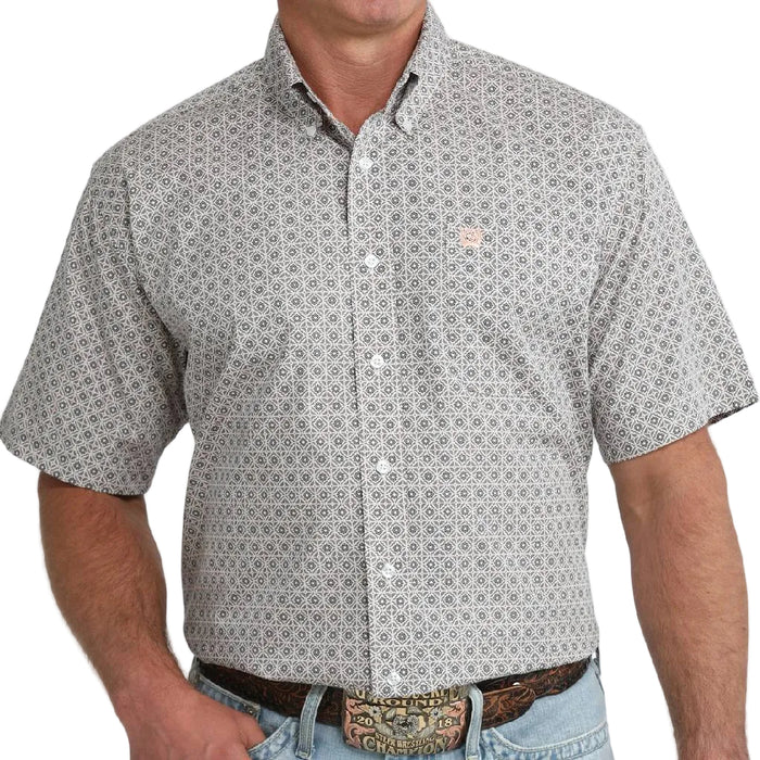 Cinch Men's Geo White Button Down Shirt