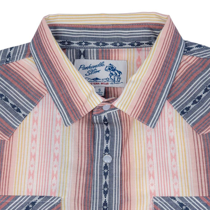 Panhandle Slim Men's Stripe Print Pearl Snap Western Shirt