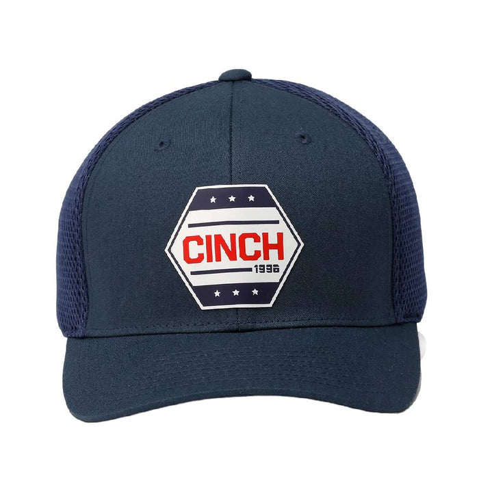 CINCH キャップ Cinch Jeans | Men's Tech Logo Fitted FLEXFIT Cap - Navy