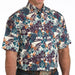 Cinch Men's Arenaflex Tropical Print Cream Button Down Shirt MEN - Clothing - Shirts - Short Sleeve Cinch