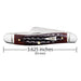 Case Medium Stockman - Pocket Worn Mahogany Bone w/Fluted Bolster Knives W.R. Case