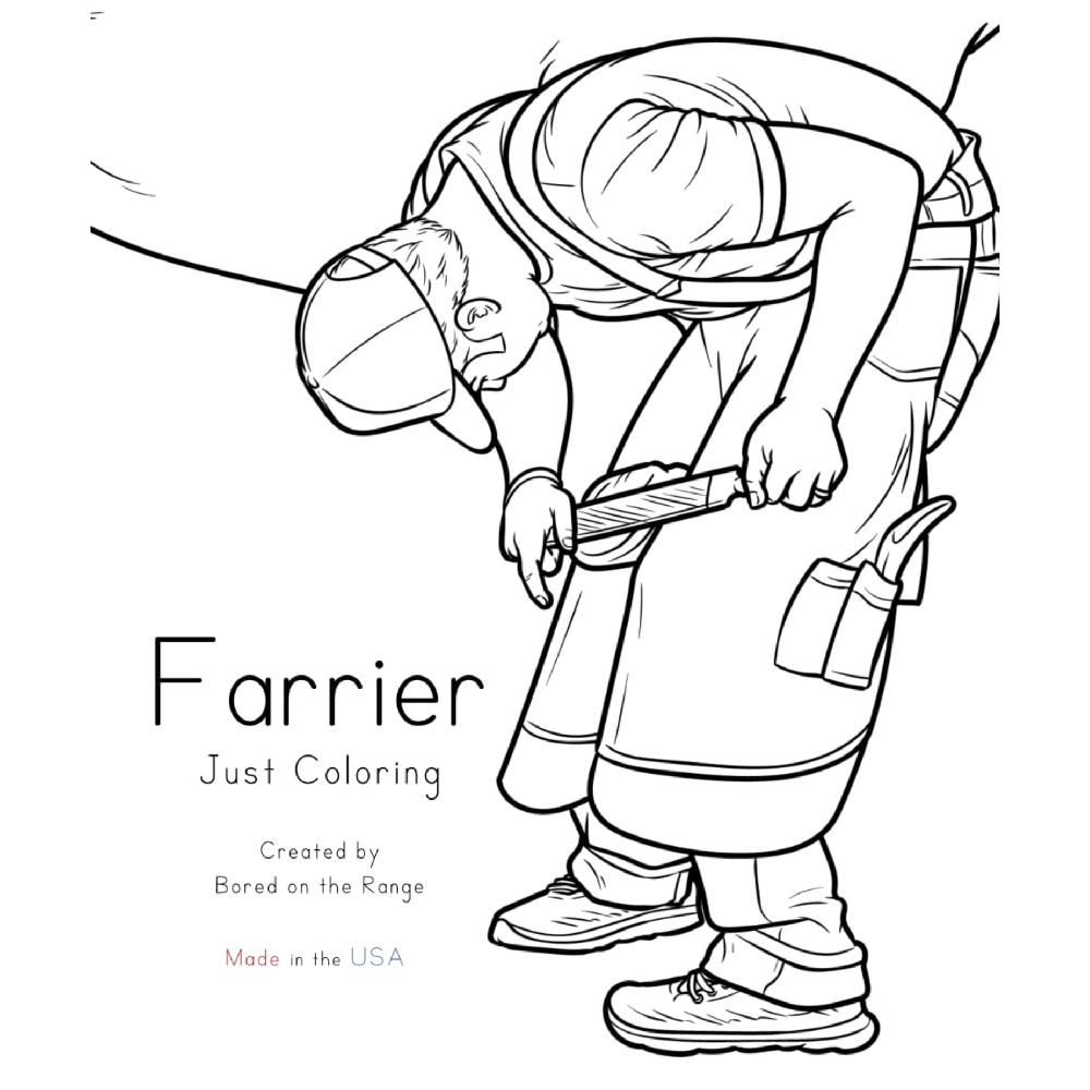 Farrier: Just Coloring 205210 HOME & GIFTS - Books Bored on the Range