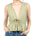 Vista Stripe Tie Front Olive Top WOMEN - Clothing - Tops - Sleeveless Rhythm