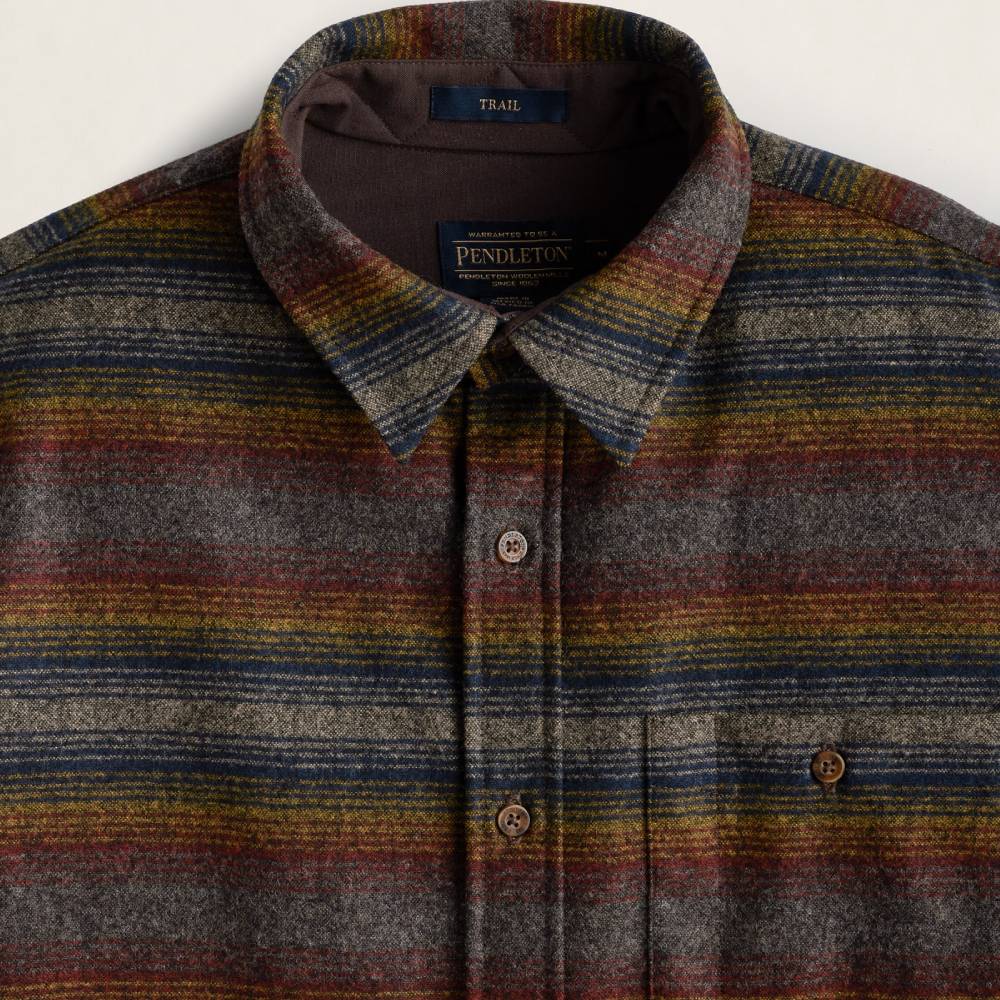 NWOT NEW Pendleton Trail Shirt Navy Brown Size Large offers L