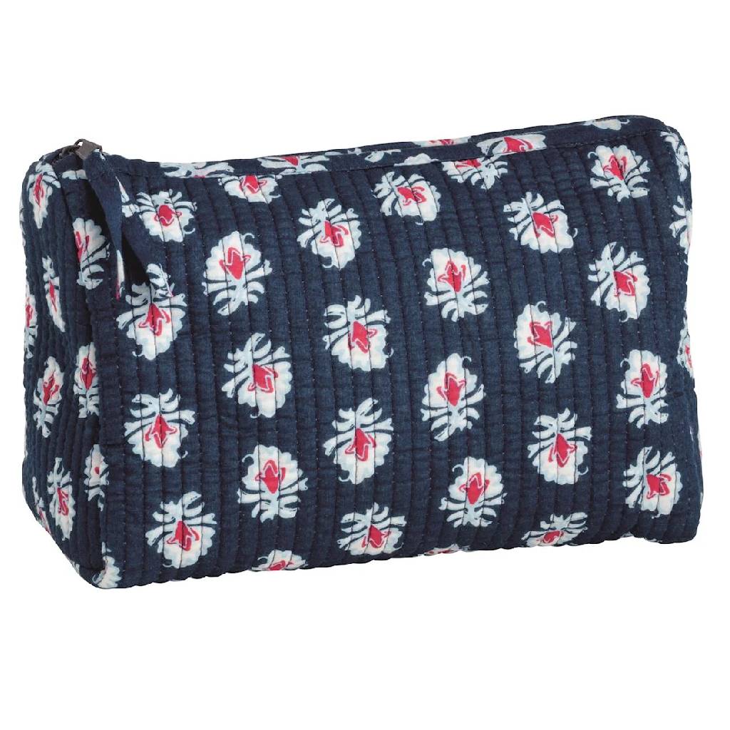 Americana Block Print Case - Navy ACCESSORIES - Luggage & Travel - Cosmetic Bags Mud Pie