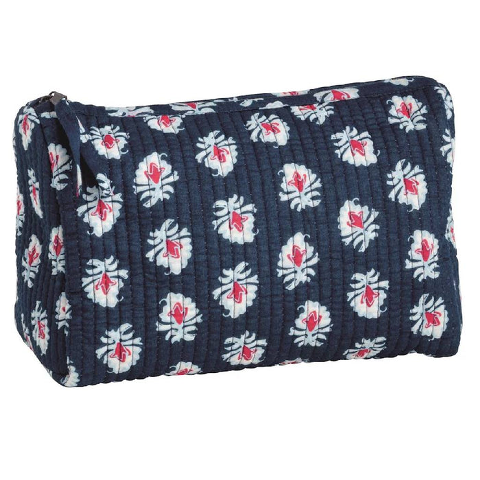 Americana Block Print Case - Navy ACCESSORIES - Luggage & Travel - Cosmetic Bags Mud Pie