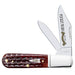 Case Barlow - Pocket Worn Mahogany Bone w/Fluted Bolsters Knives W.R. Case
