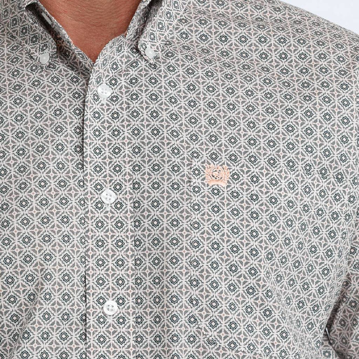 Cinch Men's Geo White Button Down Shirt