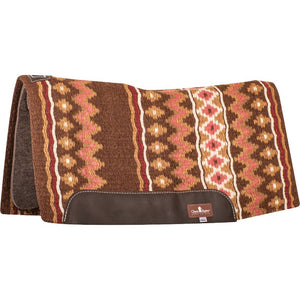 Classic Equine Contour Wool Top Felt Pad - 32" x 34" Tack - Saddle Pads Classic Equine Chestnut/Fawn 1/2" 