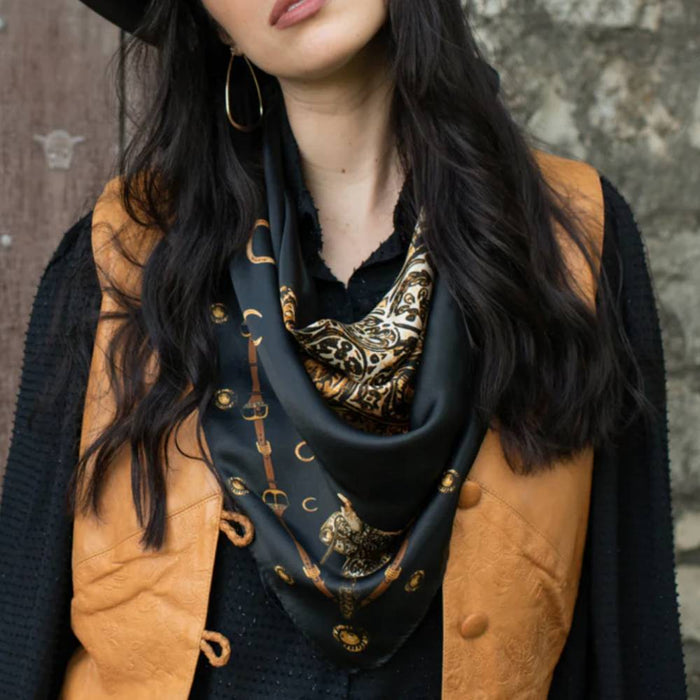 Fringe Scarves "Saddle Up" Long Wild Rag ACCESSORIES - Additional Accessories - Wild Rags & Scarves Fringe Scarves   