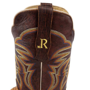 R. Watson Men's Antique Saddle Full Quill Ostrich Boot - TESKEY'S EXCLUSIVE