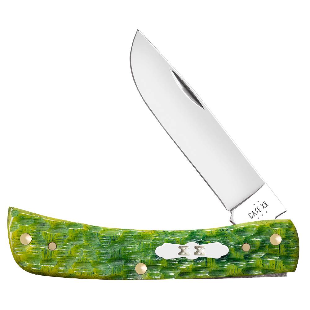 Case Sod Buster Jr - Green Apple Bone Peach Seed Jig Knives - Knives W.R. Case