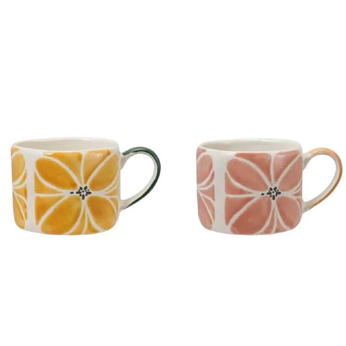 Relief Design Stoneware Mug - 10 oz Home & Gifts - Tabletop + Kitchen - Drinkware + Glassware Creative Co-Op