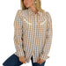 Howdy Hanny Brown Gingham Arrow Snap Top WOMEN - Clothing - Tops - Long Sleeved Howdy Hanny