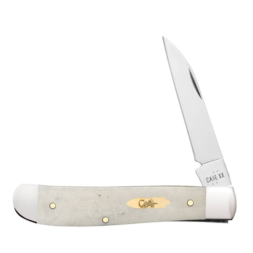 Case Mini Trapper - Natural Bone - Brass Case Bomb Shield Knives W.R. Case