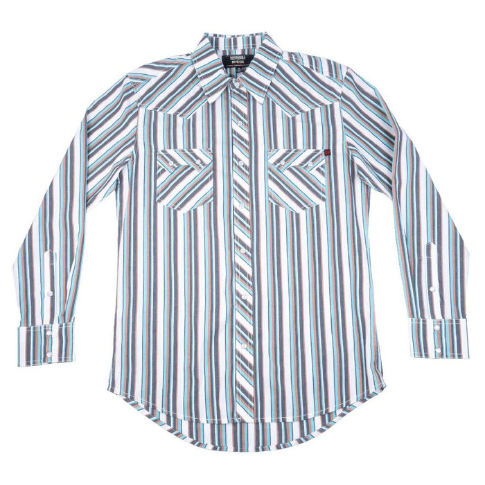 Rock & Roll Denim Men's Stripe Koe Wetzel Pearl Snap Western Shirt MEN - Clothing - Shirts - Long Sleeve Panhandle