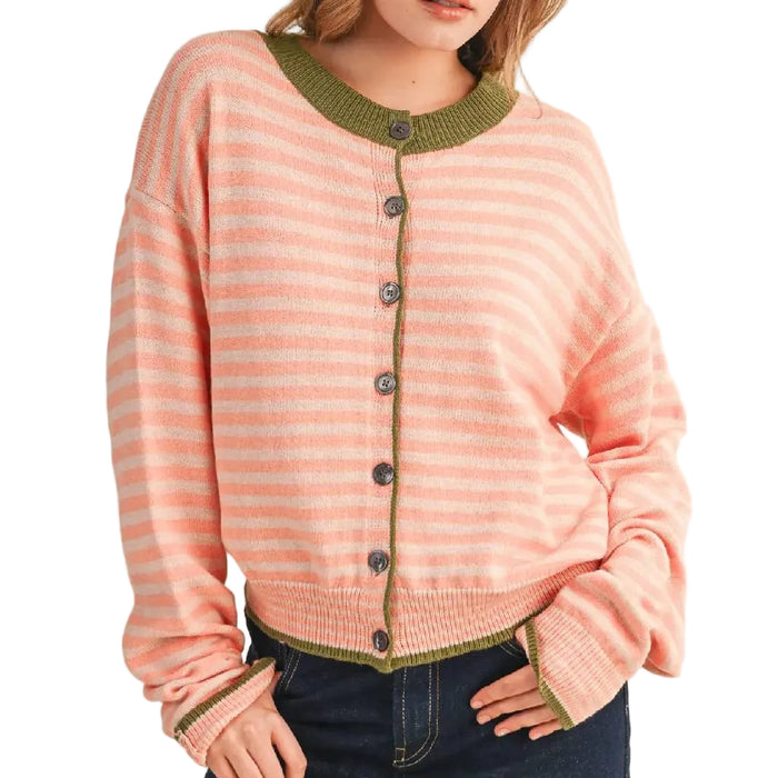 Striped Pink Cardigan